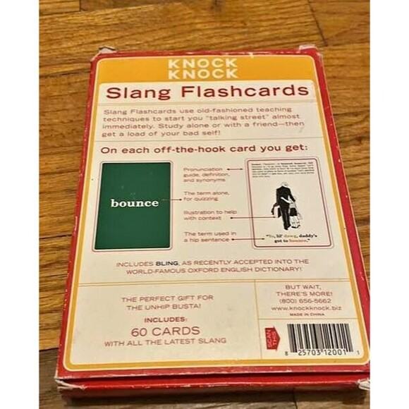 SLANG Flashcards 60 Cards Game Funny by Knock Knock - Picture 2 of 3